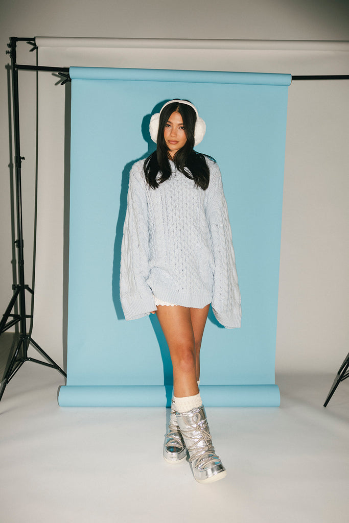 lenny knit sweater // baby blue *zoco exclusive*