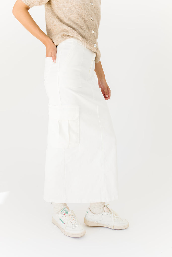 far away cargo maxi skirt