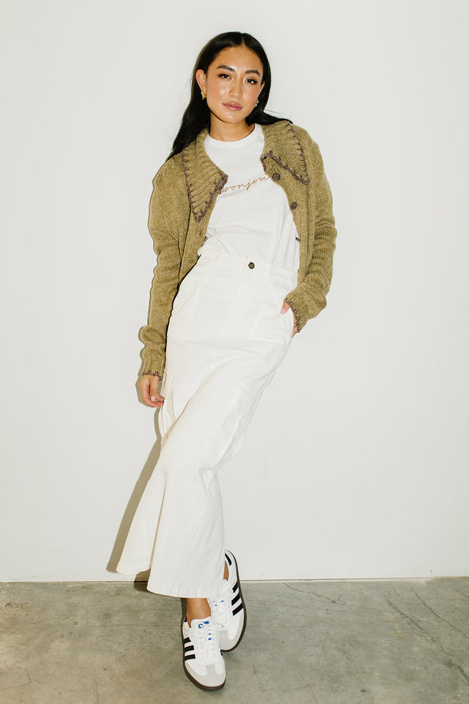 far away cargo maxi skirt