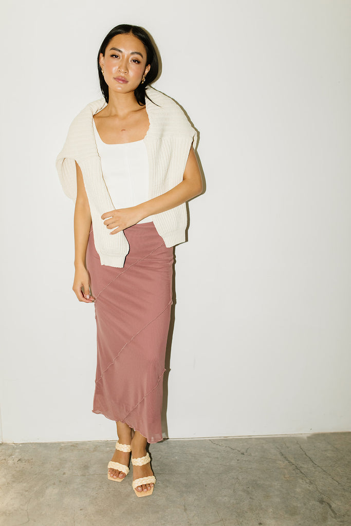 sandy maxi skirt // mauve