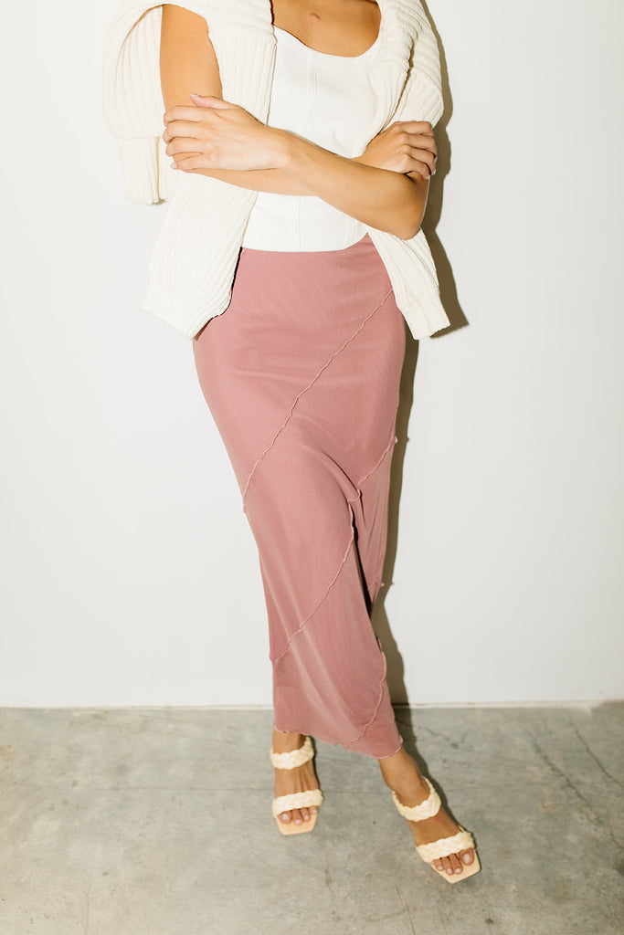 sandy maxi skirt // mauve