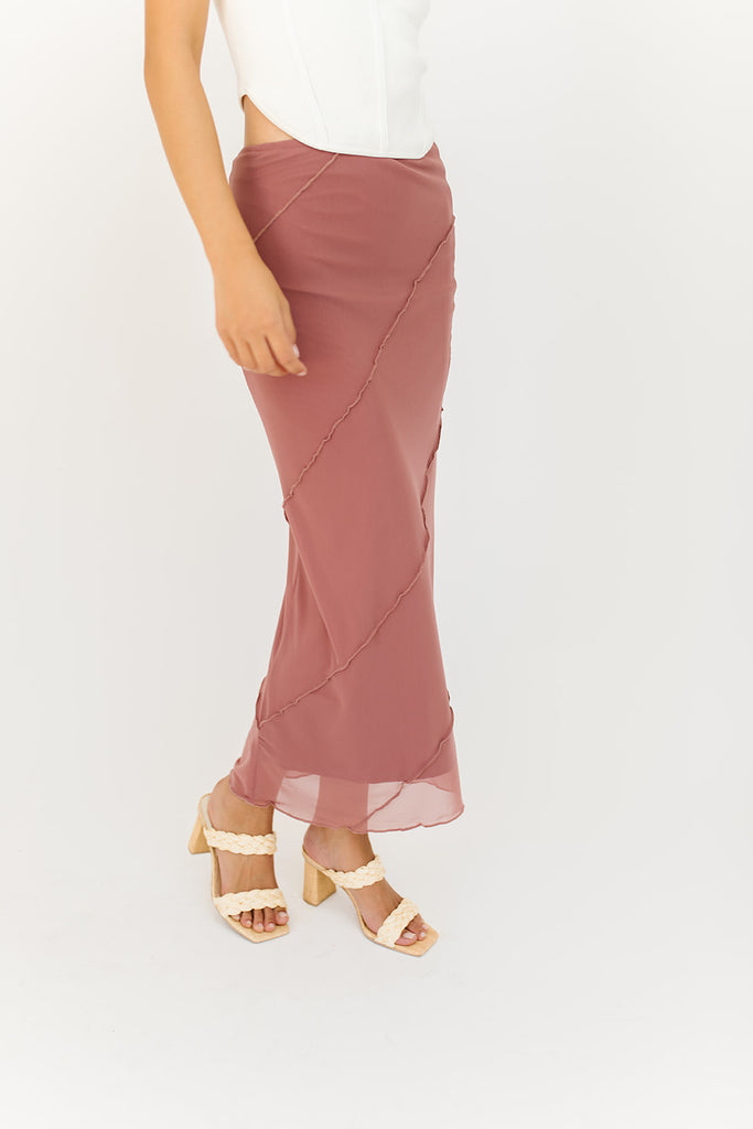 sandy maxi skirt // mauve