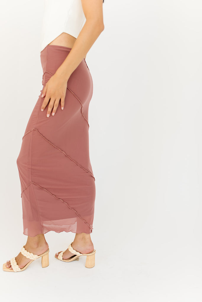 sandy maxi skirt // mauve
