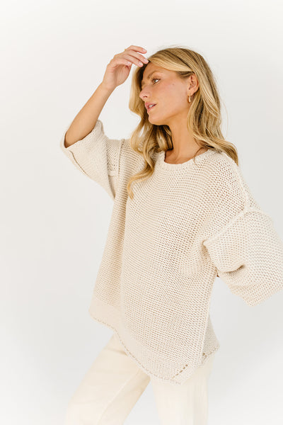 小物 Allege Knit Foodie 23FW charles knit sweater // oat milk *restocked* – shop zoco