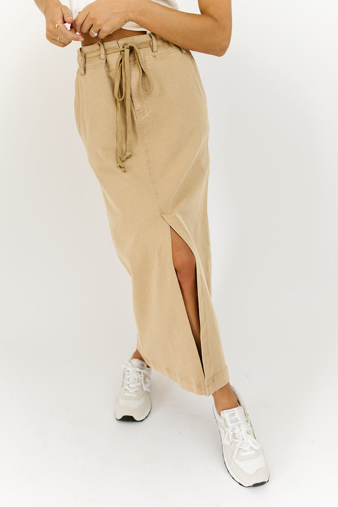 lyla maxi skirt // sand