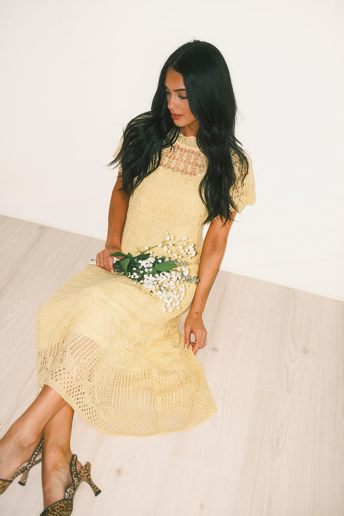 florence crochet dress // yellow *zoco exclusive*