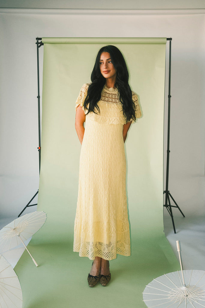 florence crochet dress // yellow *zoco exclusive*