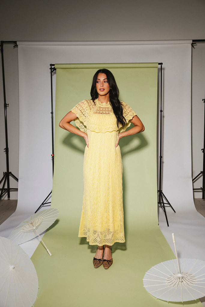 florence crochet dress // yellow *zoco exclusive*