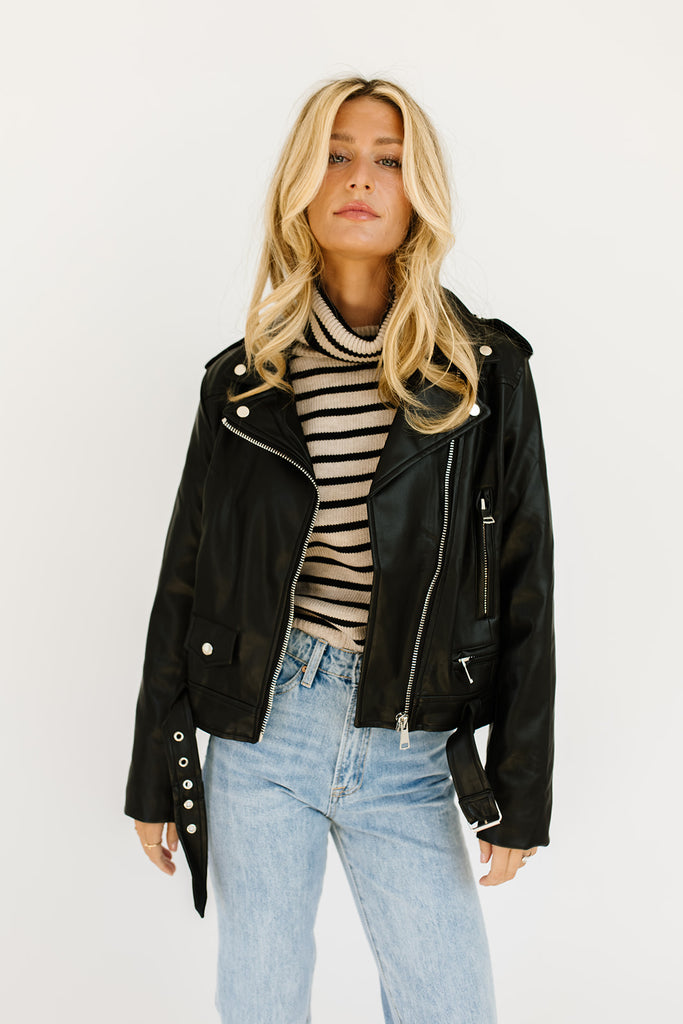 tipton faux leather jacket