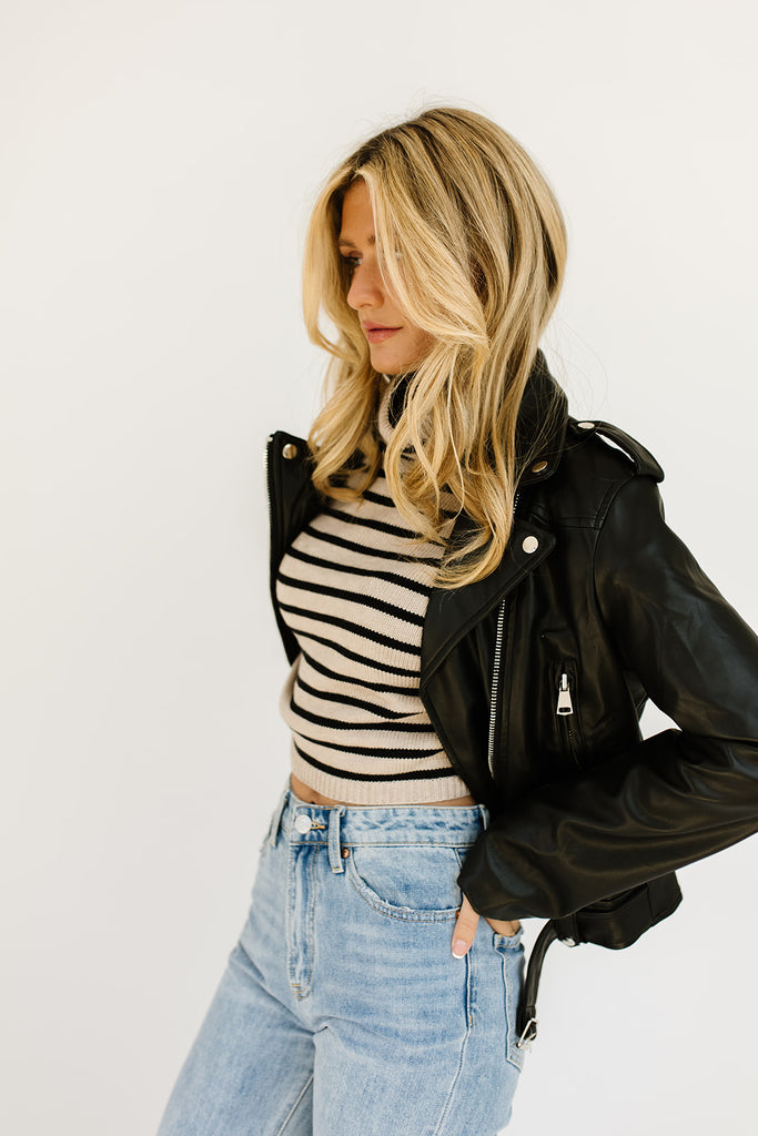 tipton faux leather jacket