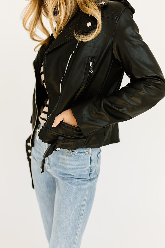tipton faux leather jacket