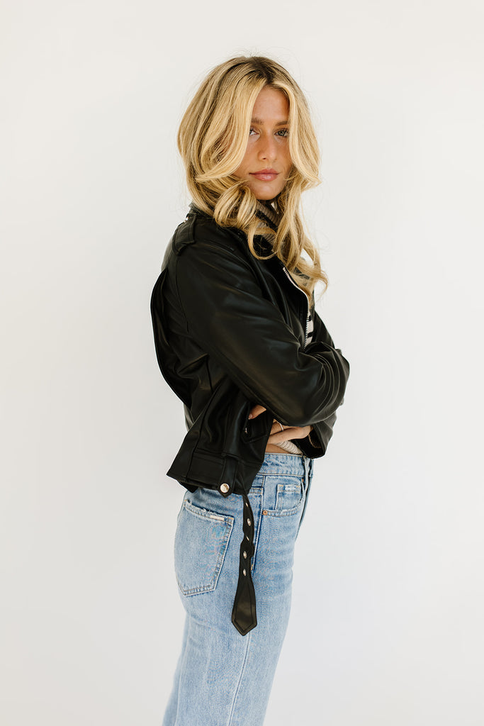 tipton faux leather jacket