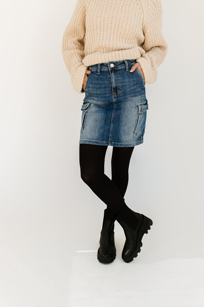 hillary cargo skirt // denim