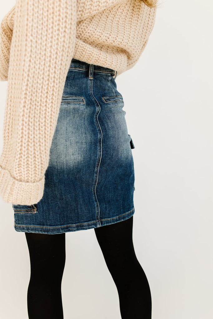 hillary cargo skirt // denim