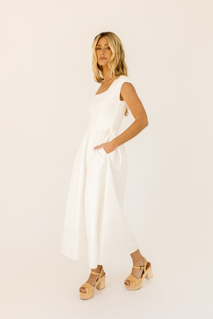 afterglow midi dress // white *restocked*