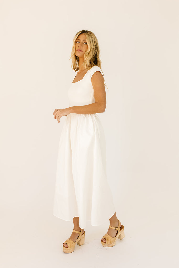 afterglow midi dress // white *restocked*