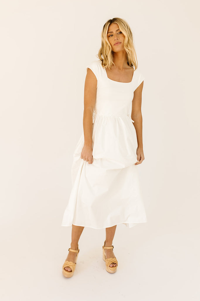 afterglow midi dress // white *restocked*