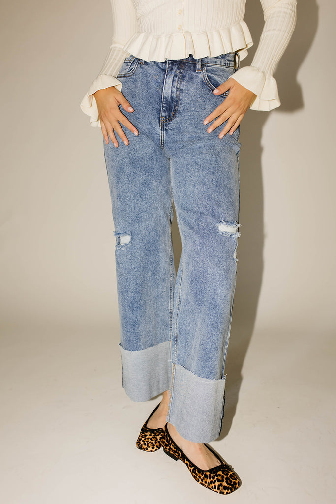 drew folded hem denim *restocked*