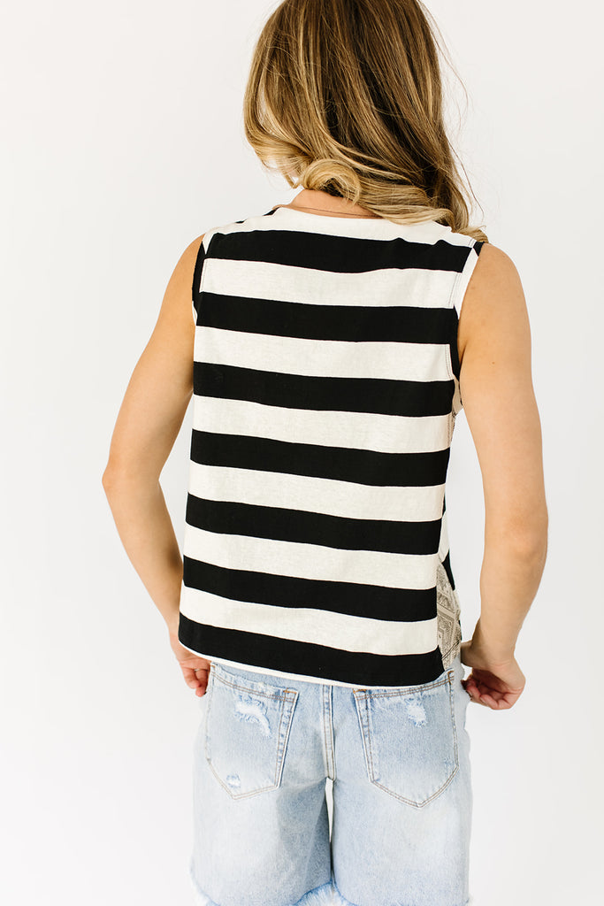 sally collared tank // black
