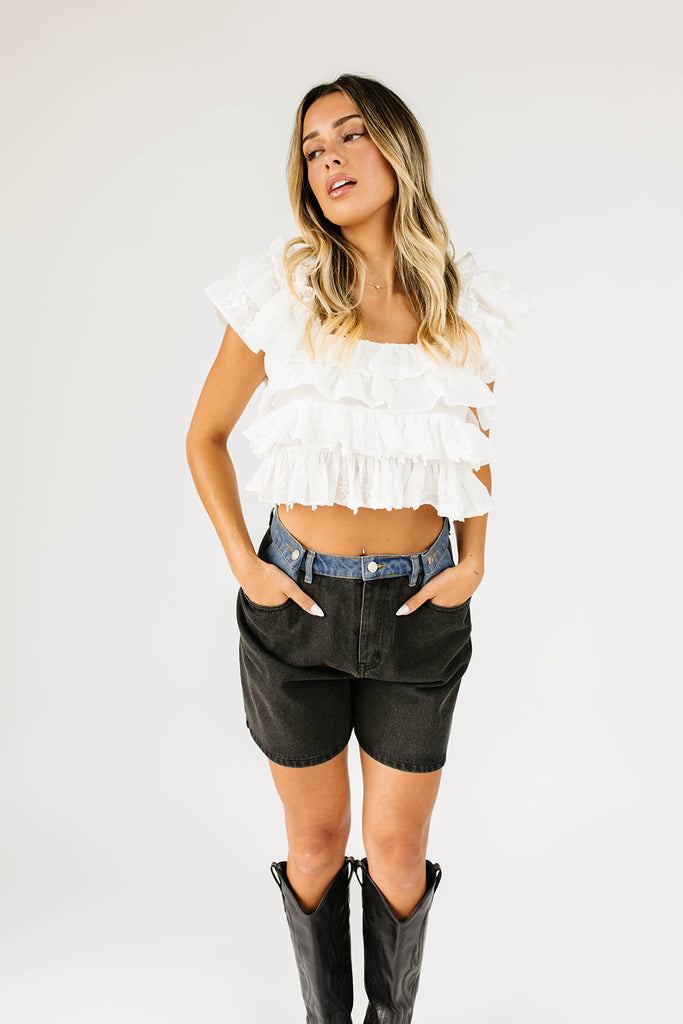 mi amor ruffle top
