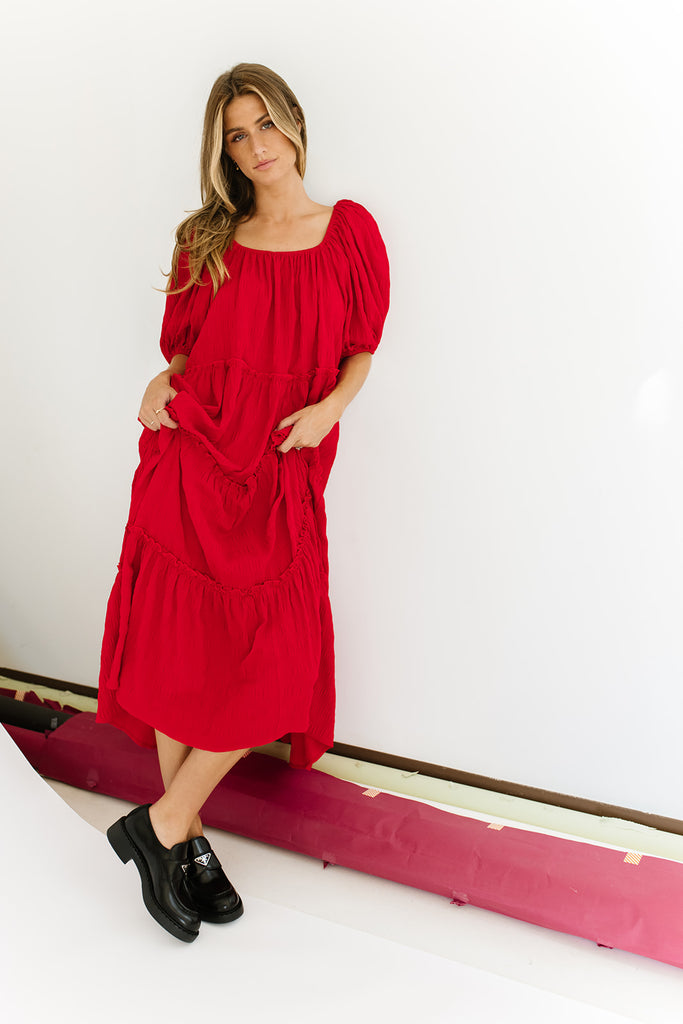 daymaker dress // poppy red *zoco exclusive*