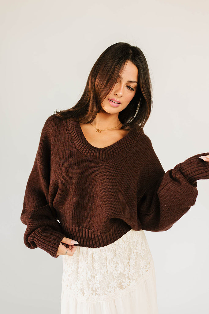 billie sweater // chocolate *zoco exclusive*