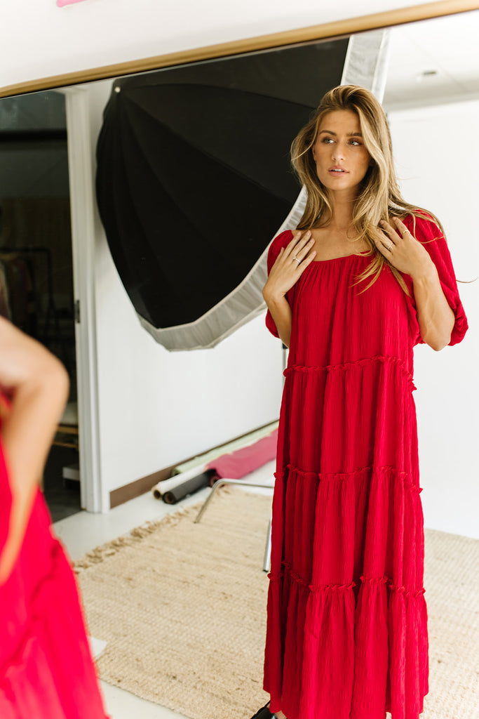 daymaker dress // poppy red *zoco exclusive*