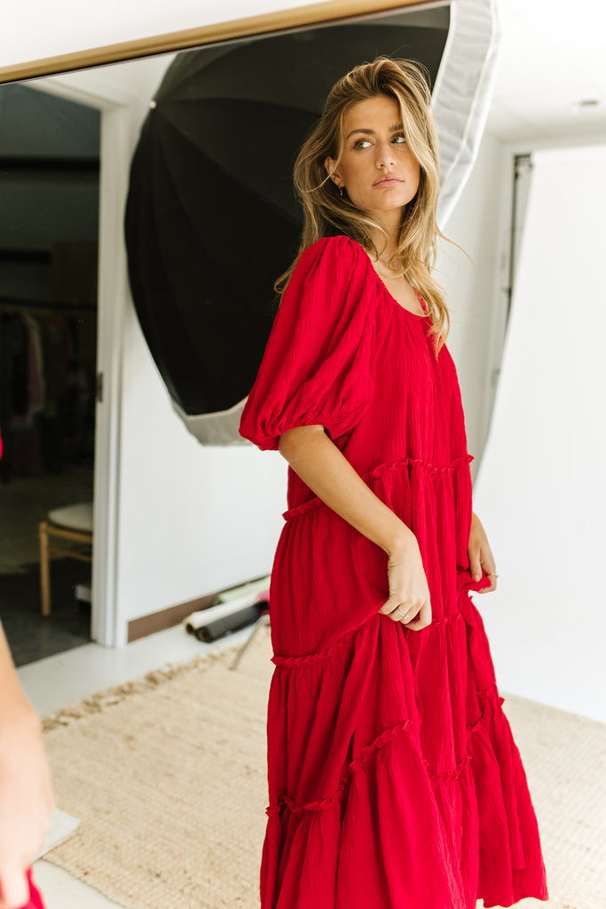 daymaker dress // poppy red *zoco exclusive*