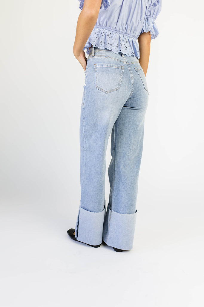 ruth folded hem denim