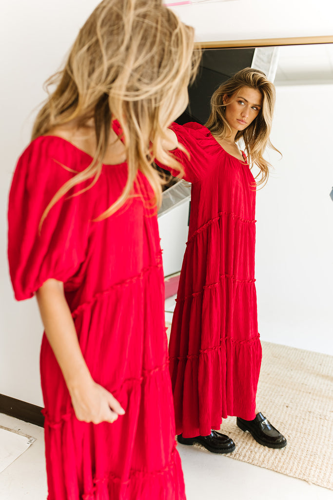 daymaker dress // poppy red *zoco exclusive*