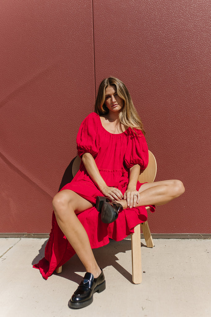 daymaker dress // poppy red *zoco exclusive*
