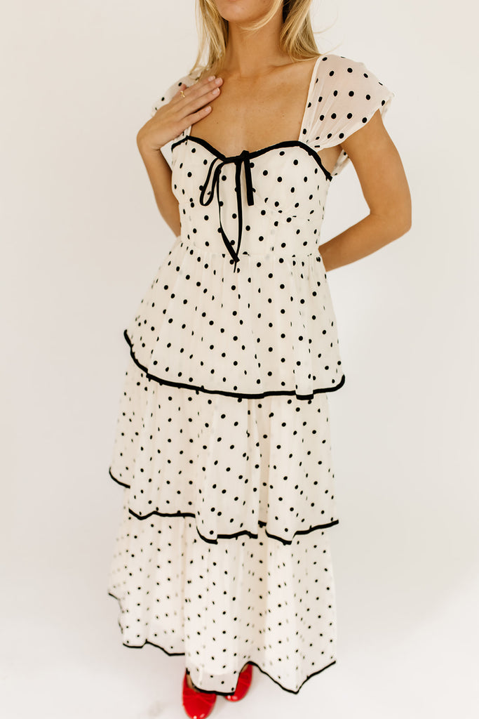 audrey polka dot midi dress *restocked*