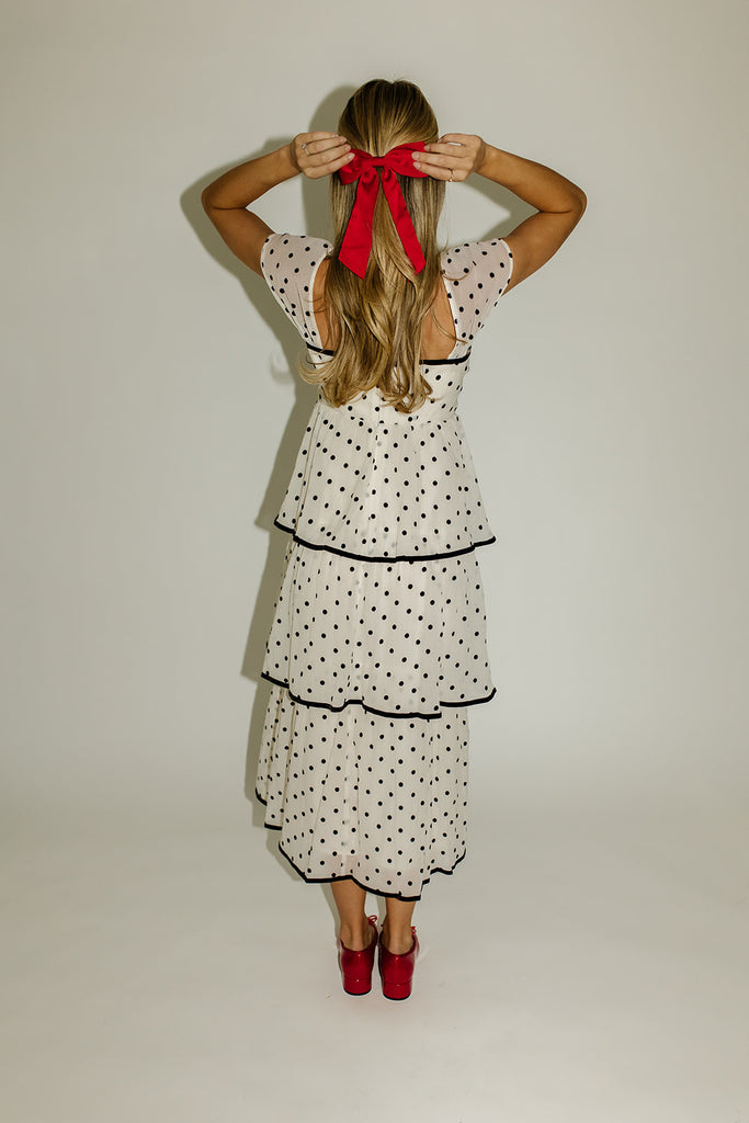 audrey polka dot midi dress *restocked*