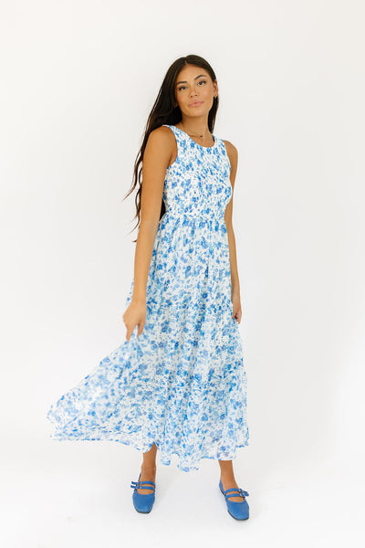 loft beach maxi dress Loft Beach Ikat Clip Smocked Maxi Pocket Dress Size XS Vivid Palm Leaf Women's