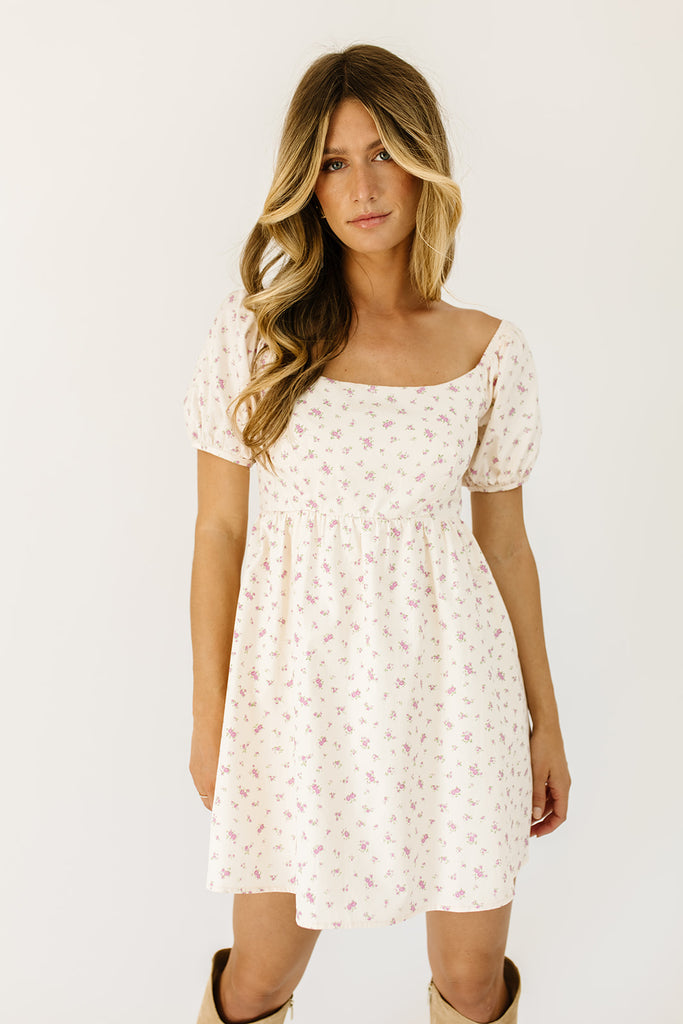 angelica floral mini dress