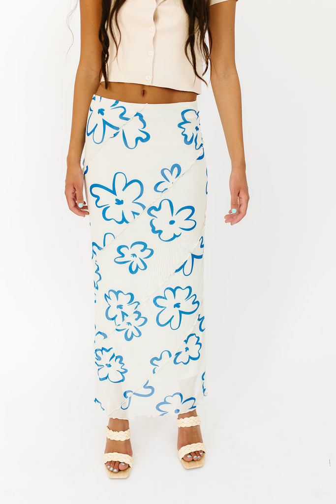 sandy floral maxi skirt