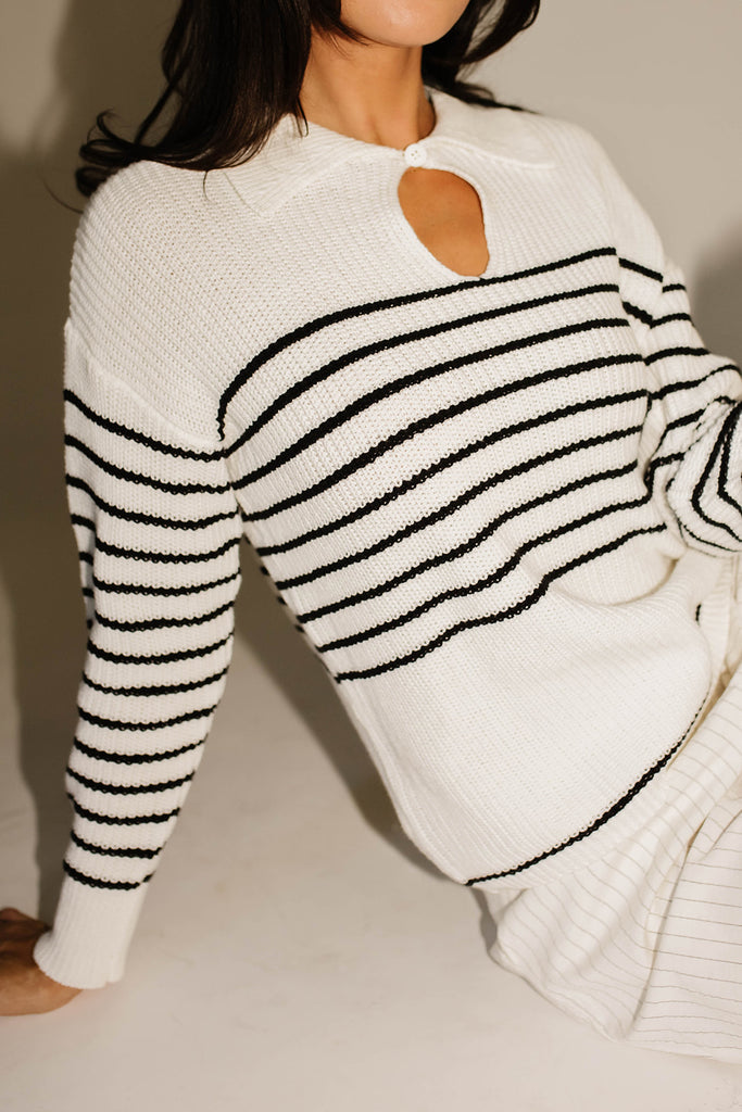 better together striped sweater