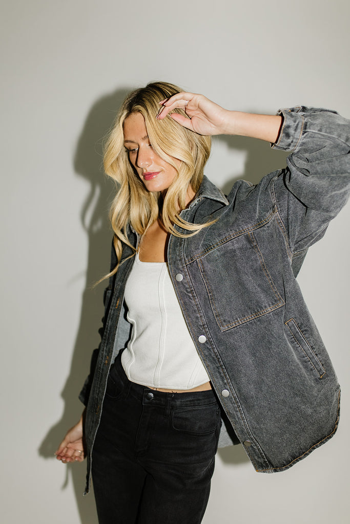 serendipity denim jacket // black *zoco exclusive*