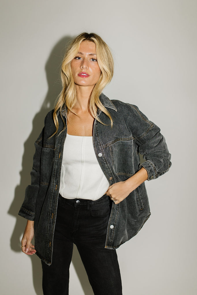 serendipity denim jacket // black *zoco exclusive*