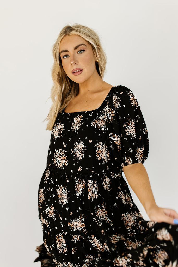daymaker dress // fall black floral *zoco exclusive*