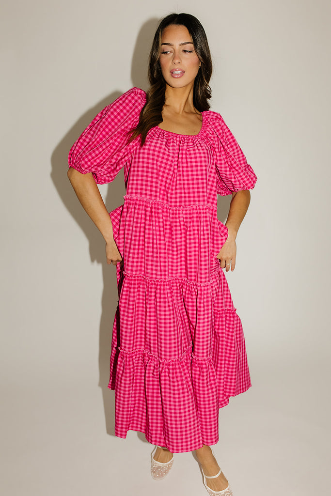 daymaker dress // pink gingham *zoco exclusive*