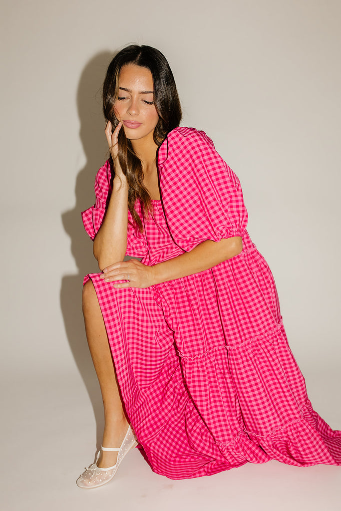 daymaker dress // pink gingham *zoco exclusive*