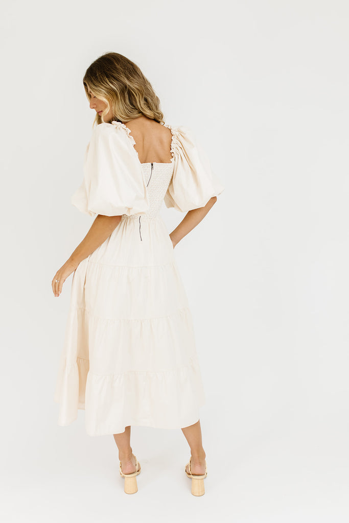 scout puff sleeve dress // cream *zoco exclusive*