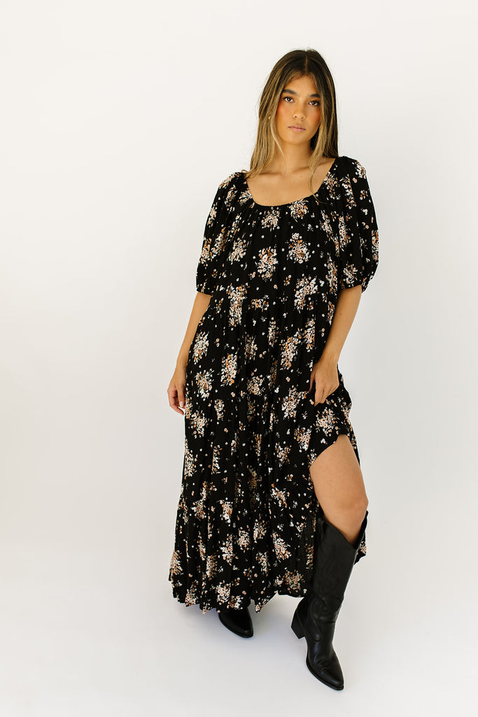 daymaker dress // fall black floral *zoco exclusive*