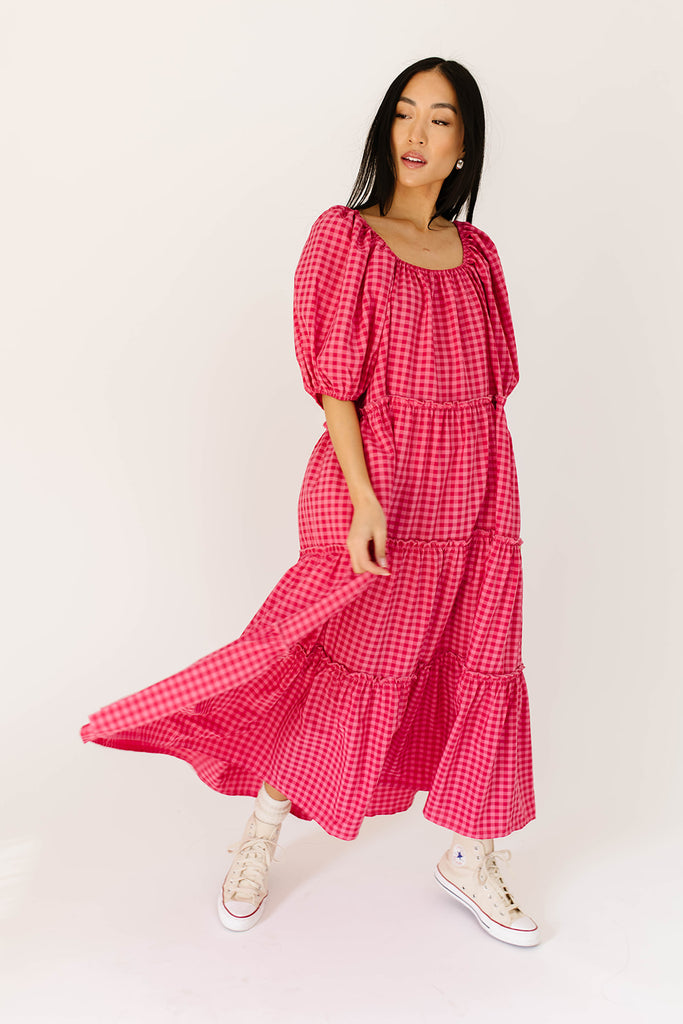 daymaker dress // pink gingham *zoco exclusive*