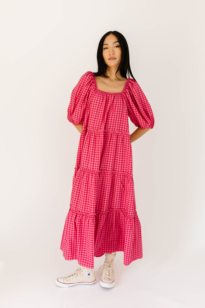 daymaker dress // pink gingham *zoco exclusive*