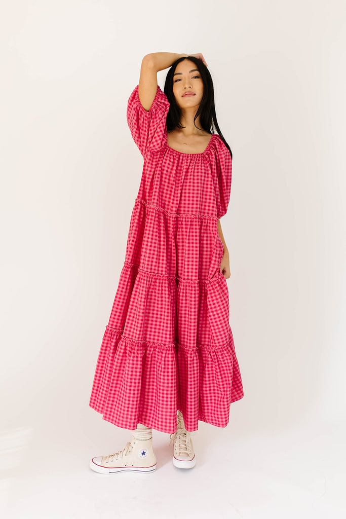 daymaker dress // pink gingham *zoco exclusive*