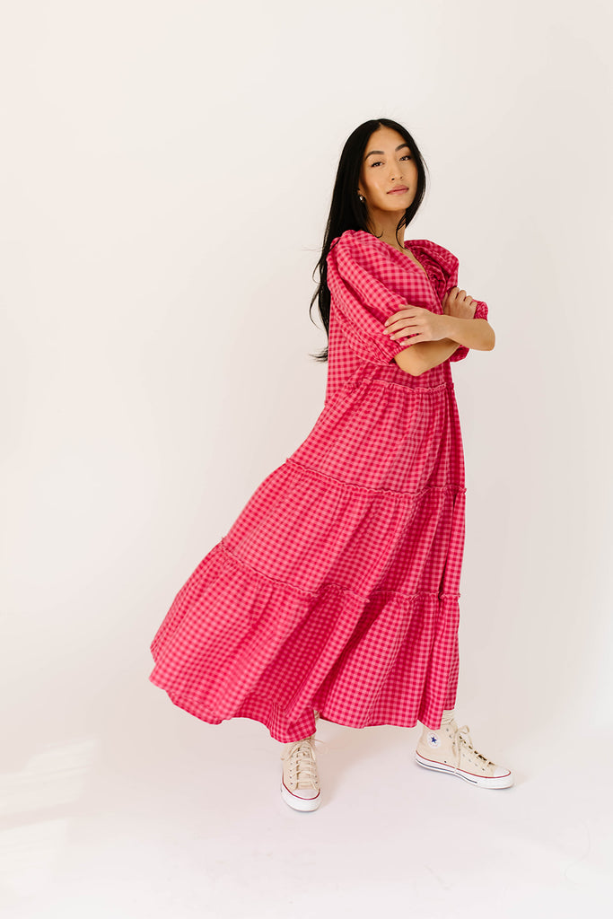 daymaker dress // pink gingham *zoco exclusive*