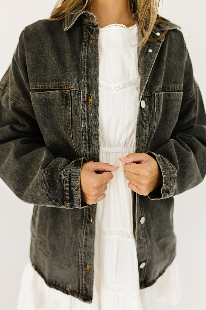 serendipity denim jacket // black *zoco exclusive*