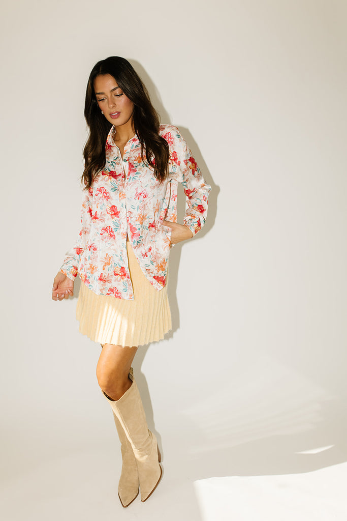 sadie floral button up